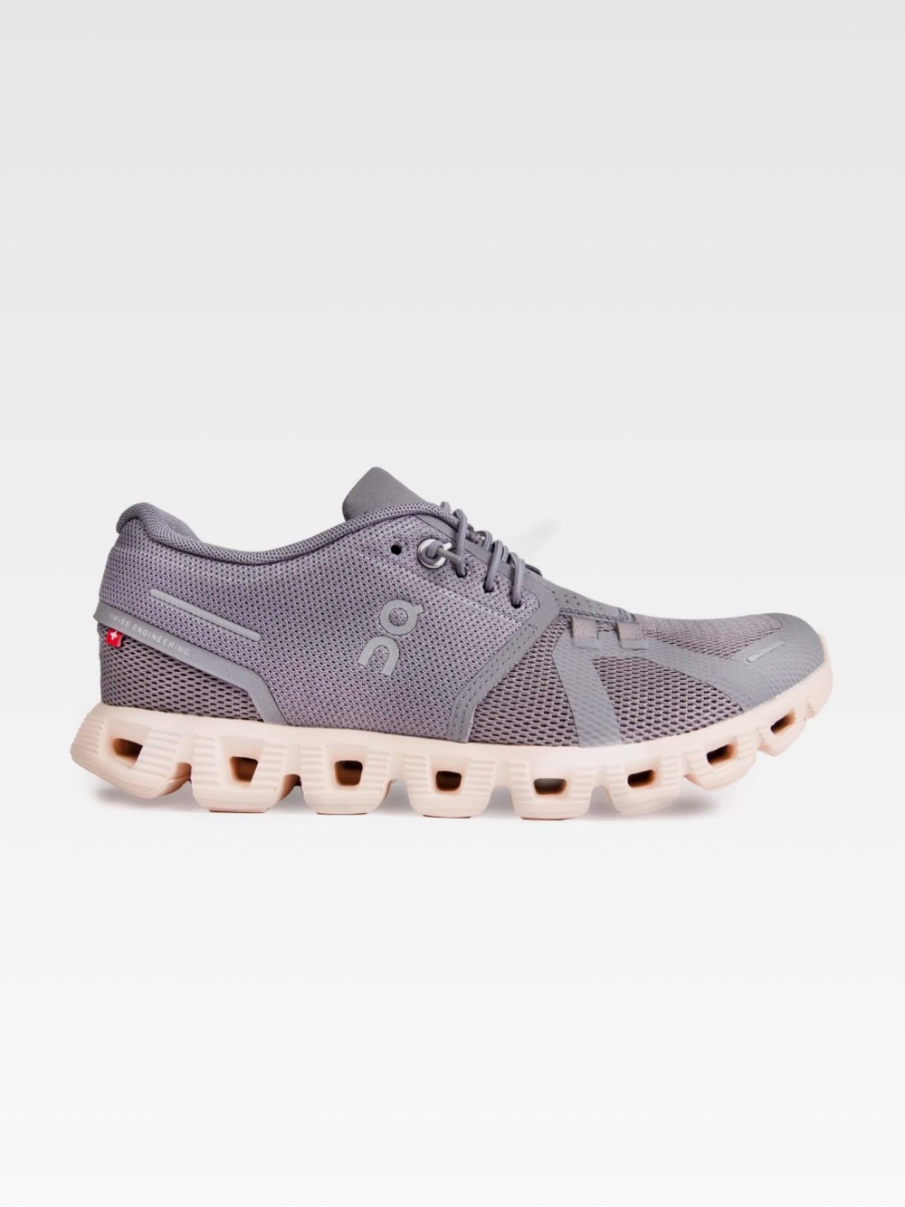 On Cloud 5 Sneakers Grey Pink - size 7.5
